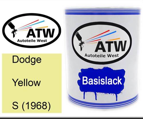 Dodge, Yellow, S (1968): 1L Lackdose, von ATW Autoteile West.